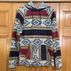 Rue21 Aztec Print Hoodie Top Size Medium